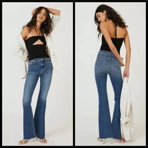 MOTHER Indigo Wide Leg Jeans